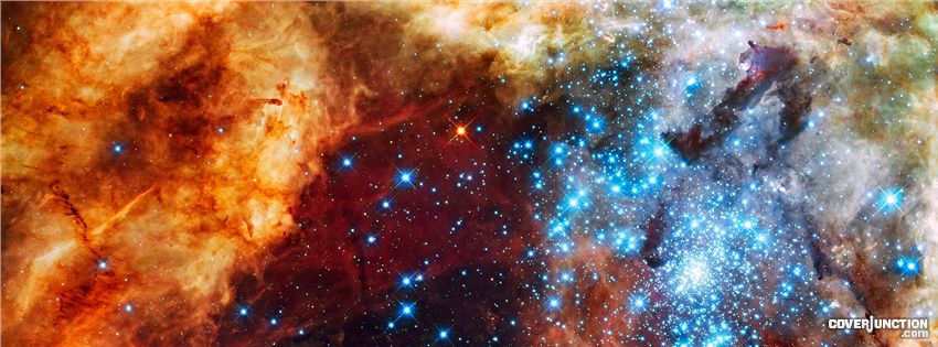 Massive star clusster. Hubble Telescope Facebook Cover