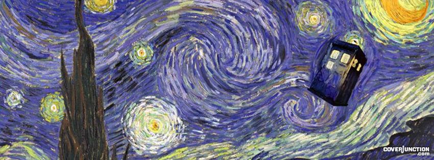 starry night tardis Facebook Cover