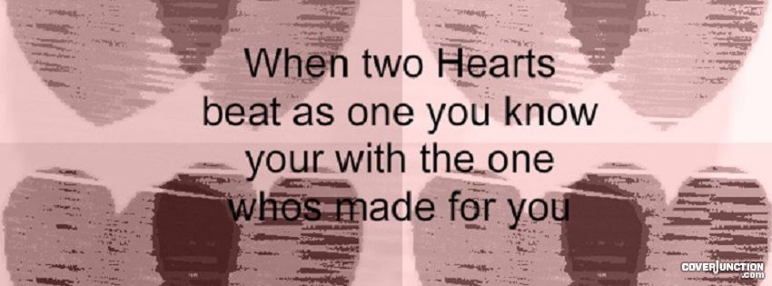 Hearts With A Quote Facebook Cover - CoverJunction