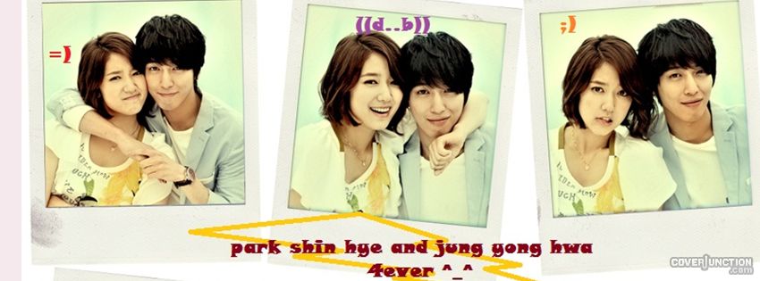 jung yong hwa and park shin hye Facebook Cover