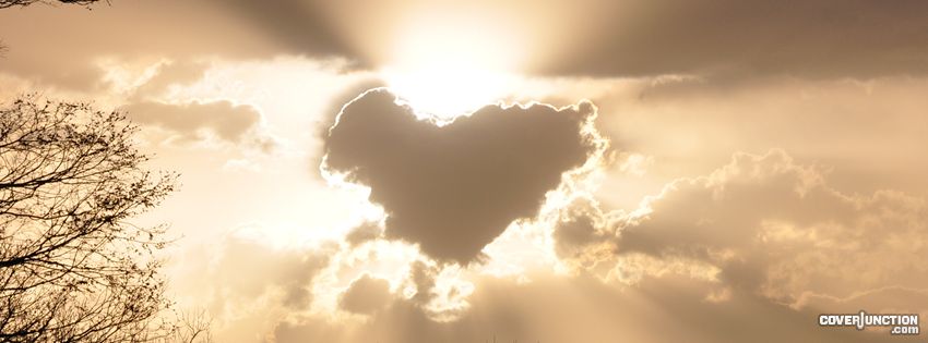Heart in the clouds Facebook Cover