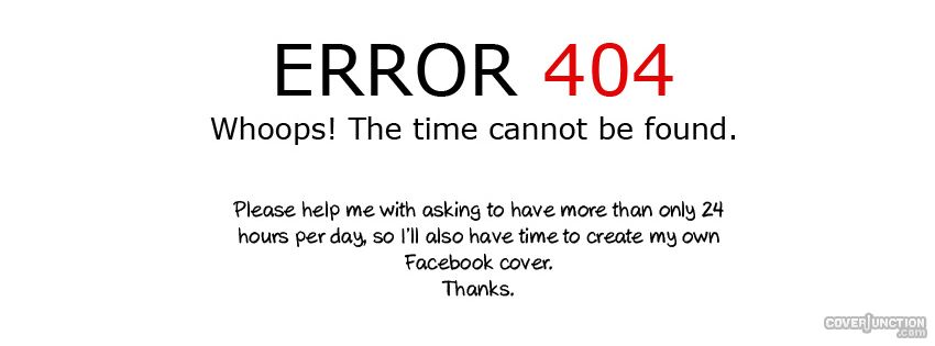 error 404 Facebook Cover - CoverJunction