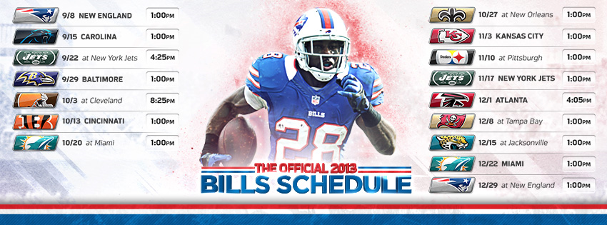 2013 Buffalo Bills Schedule Facebook Cover