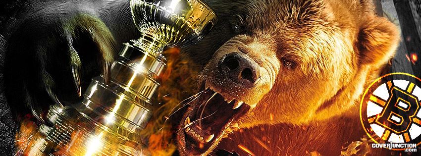 Boston Bruins Fear the Bear 3 Facebook Cover