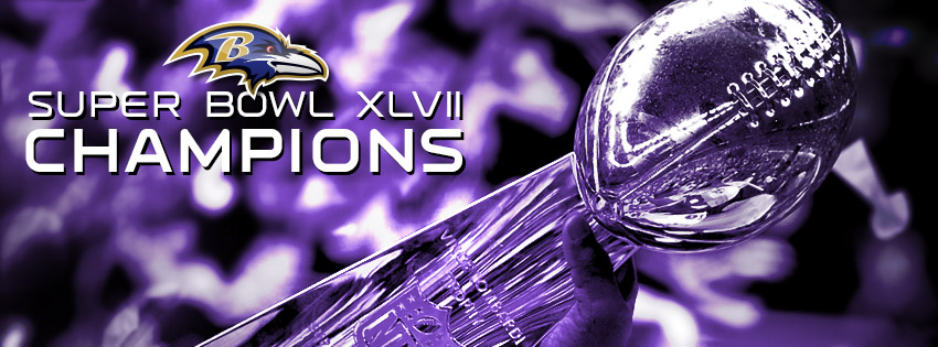 Baltimore Ravens 2012: Super Bowl XLVII Champions Lombardi Trophy Facebook Cover