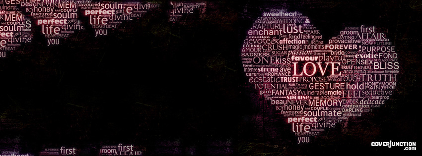 Words of Love Facebook Cover